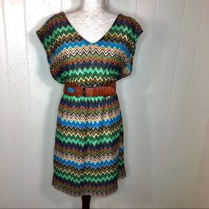Alyx Belted Dress in Southwestern Colors Size 6